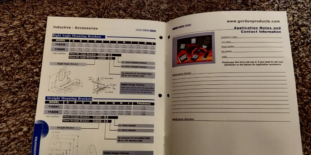2000 GORDON Products Incorporated CATALOG Capacitive and Inductive Sensing C4