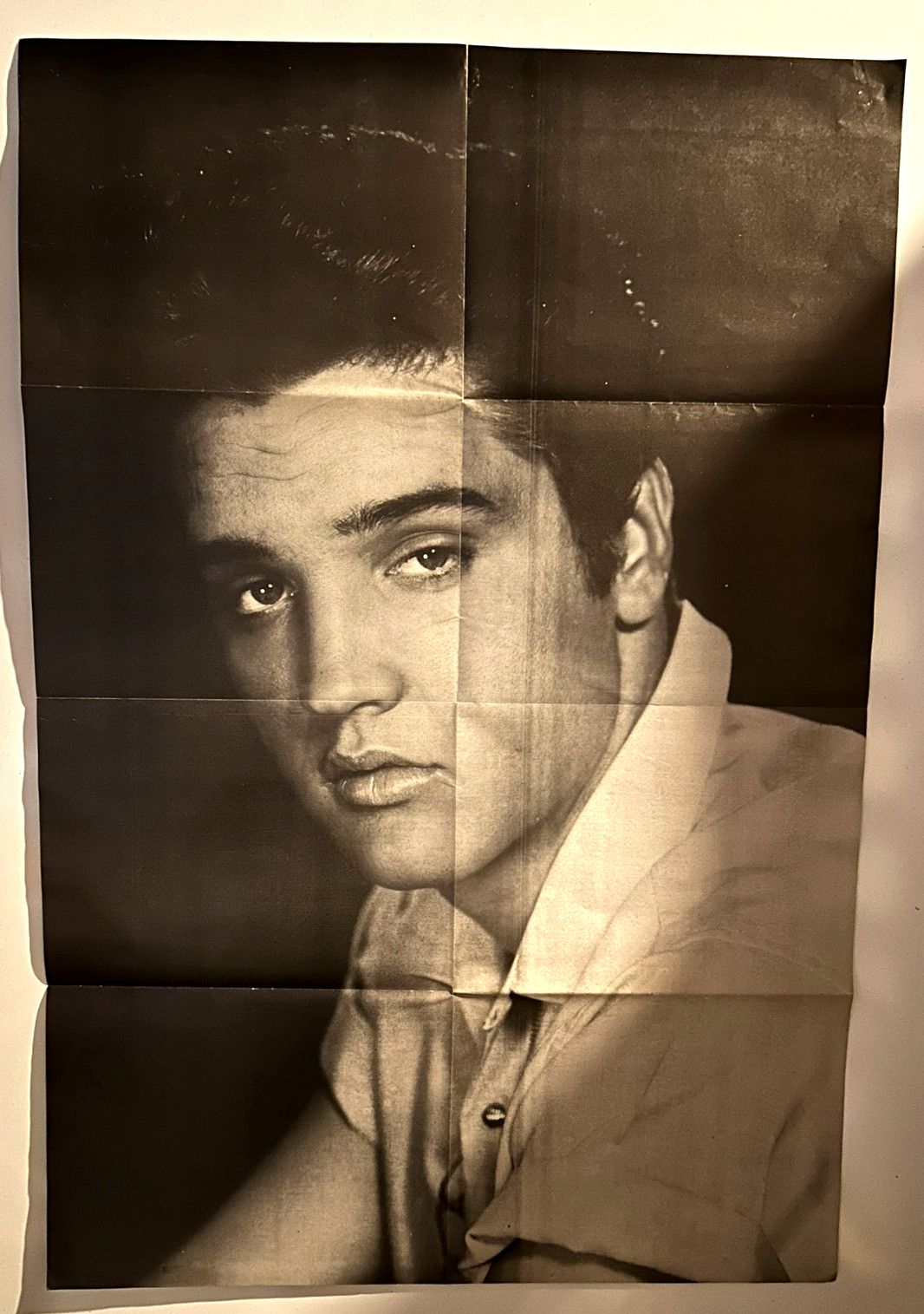 NICE Large Vintage 31” X 21” Elvis Presley Poster VG Condition DOUBLE SIDED