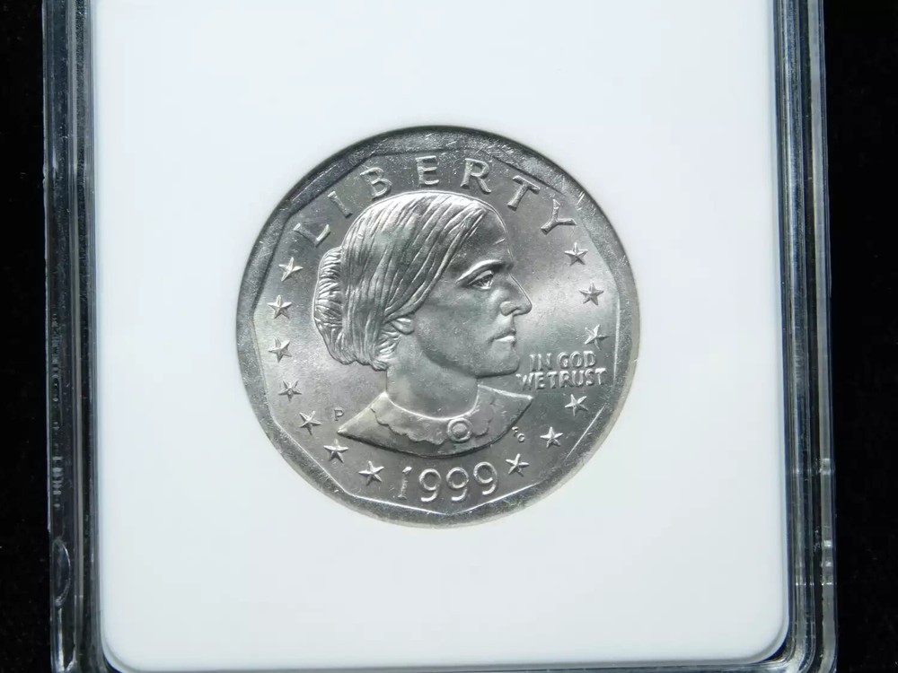 1999-P $1 Susan B Anthony Dollar - ANACS MS65 Partial Collar Error