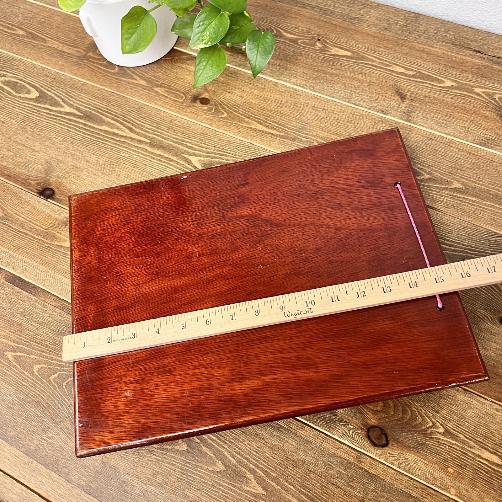 Wooden Shell Inlayed Peacock Photo Album Music Box Vintage Abalone Ariran Asian