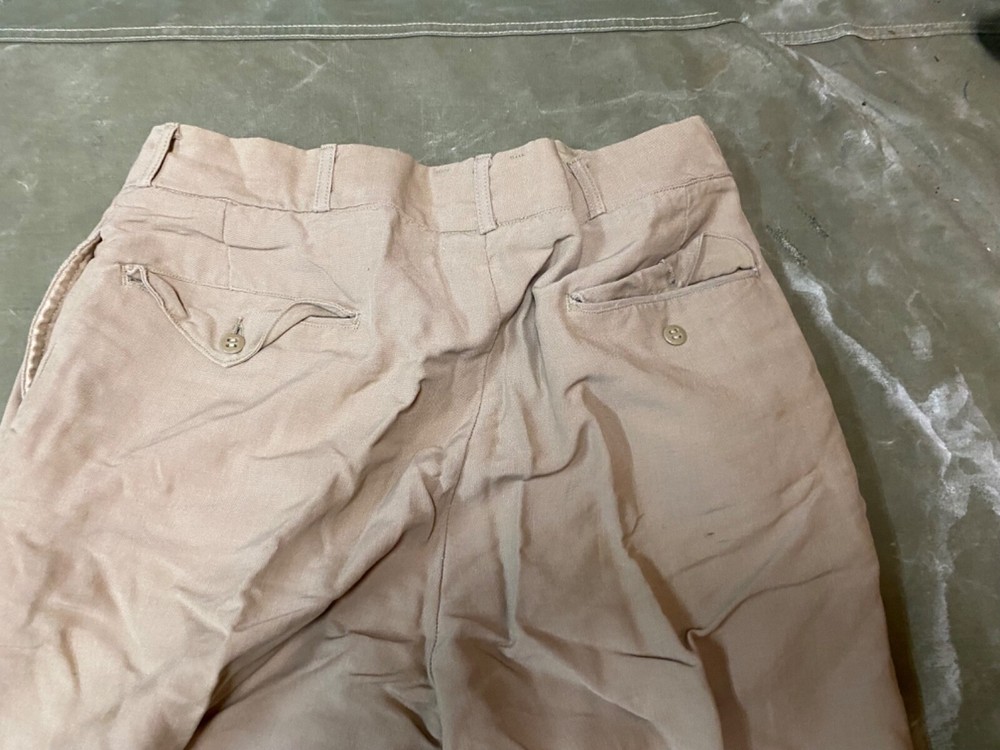 ORIGINAL WWII US ARMY OFFICER CLASS A "KHAKI" TROUSERS- SMALL 32 WAIST