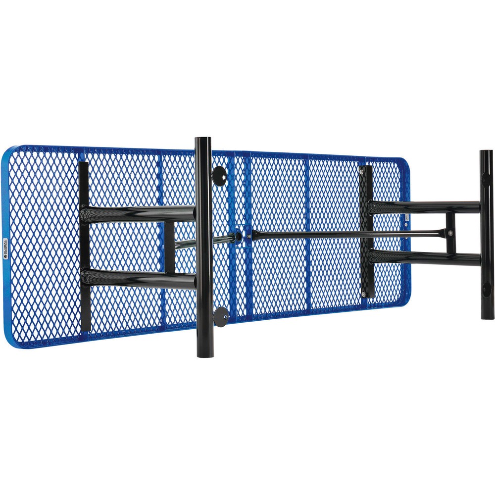 Global Industrial 8' Rectangular Expanded Metal Outdoor Table Blue