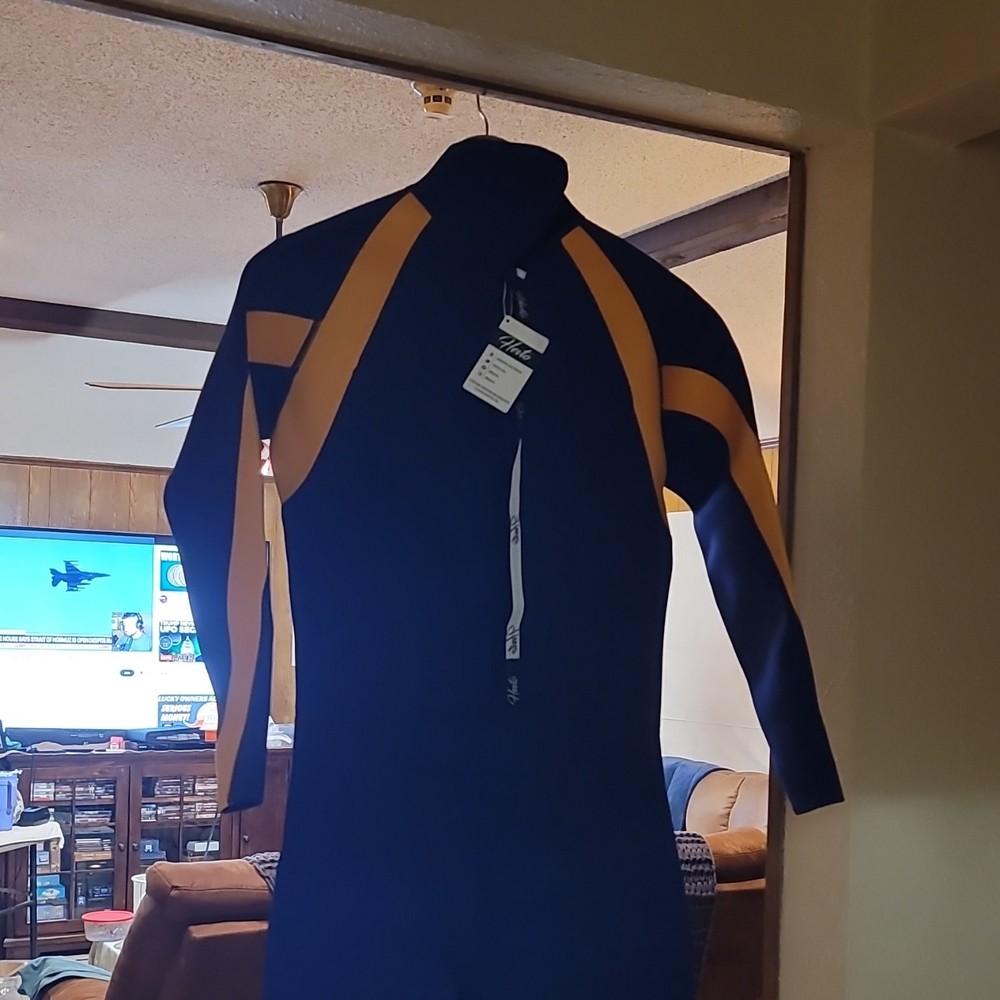 Heyto Pluto-1 Men's Wetsuit Medium Blue Orange