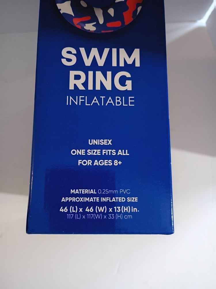 Koolwaves Inflatable Swim Ring Swimming Pool Float Patriotic Pattern 46" Adults+