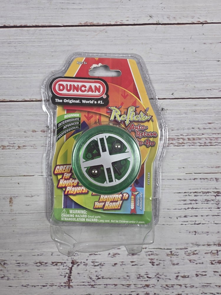 Duncan Toys Reflex Auto Return Yo-Yo Beginner String Trick Green 3513AR