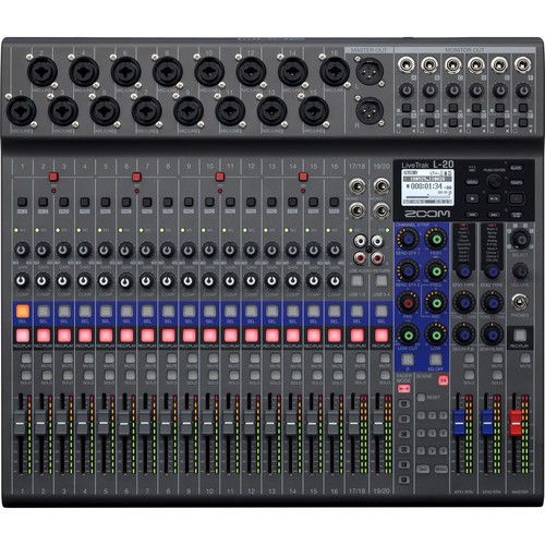 Zoom LiveTrak L-20-20-Input Digital Mixer Bundle