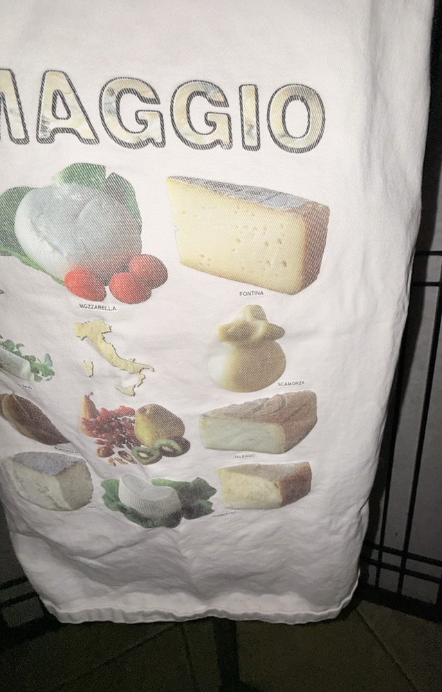 Italian Apron “ Formaggio” With Different Cheeses On Front