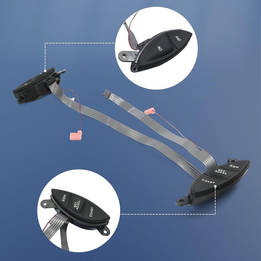 Steering Wheel Mounted Cruise Control Switch Button Kit Replacement for Ford Ran