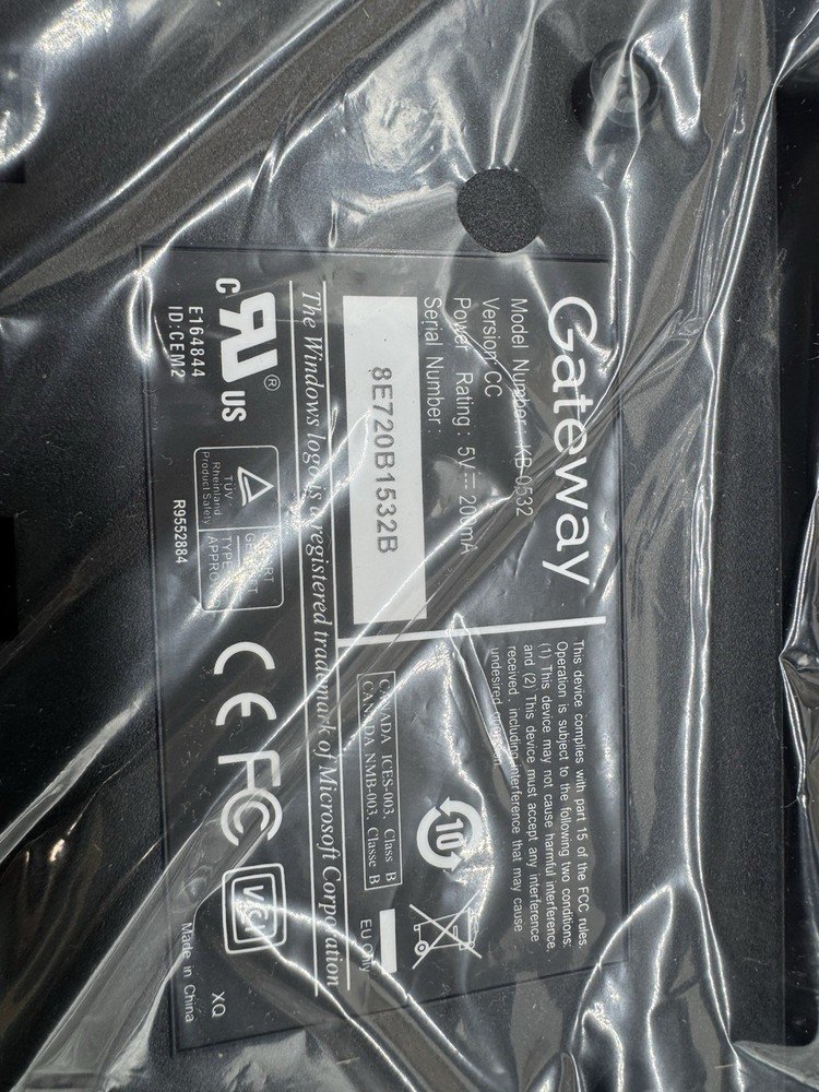 Gateway KB-0532 Black Wired Multimedia Computer Keyboard NEW