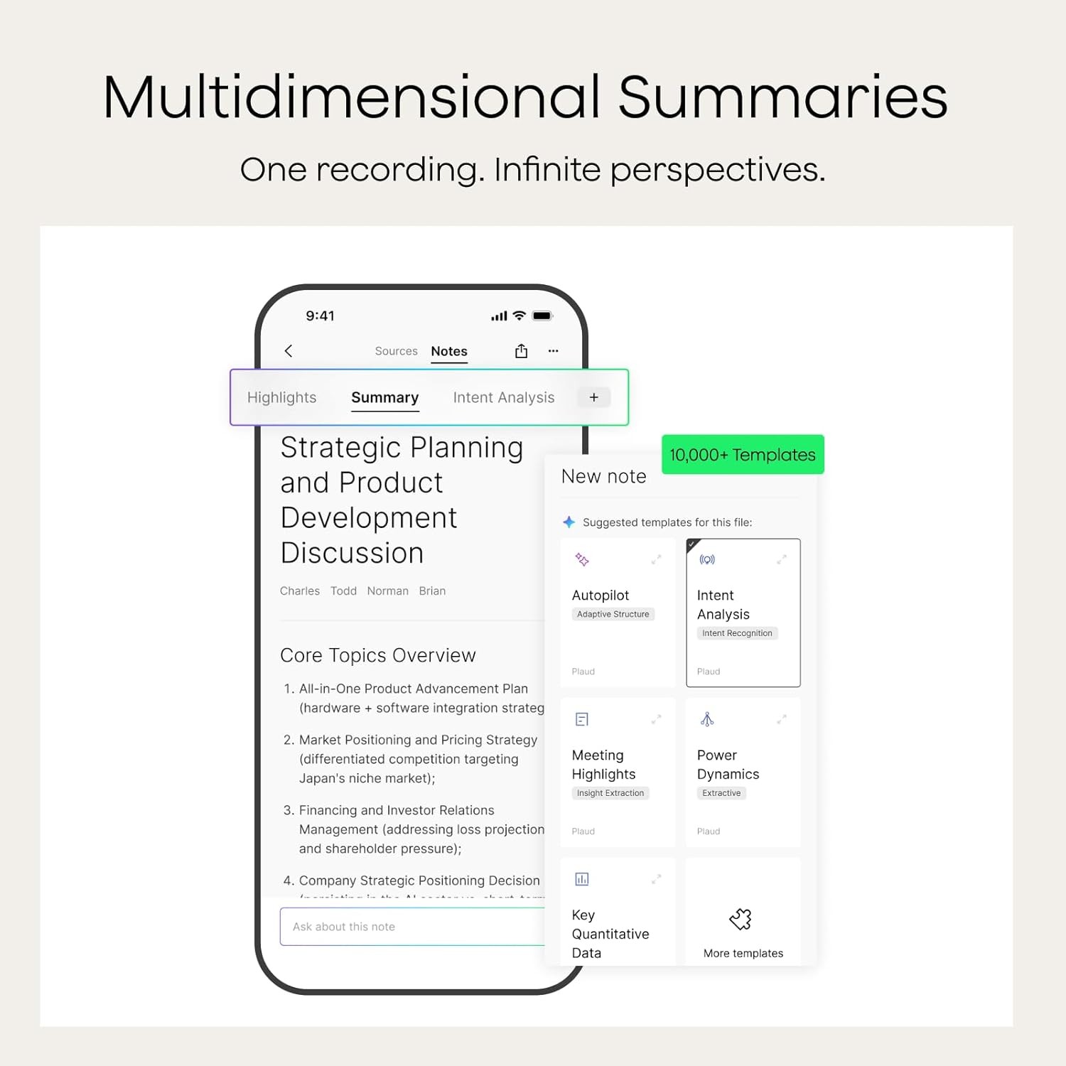 Plaud NotePin S AI Voice Recorder 64GB 112 Languages Wearable Purple