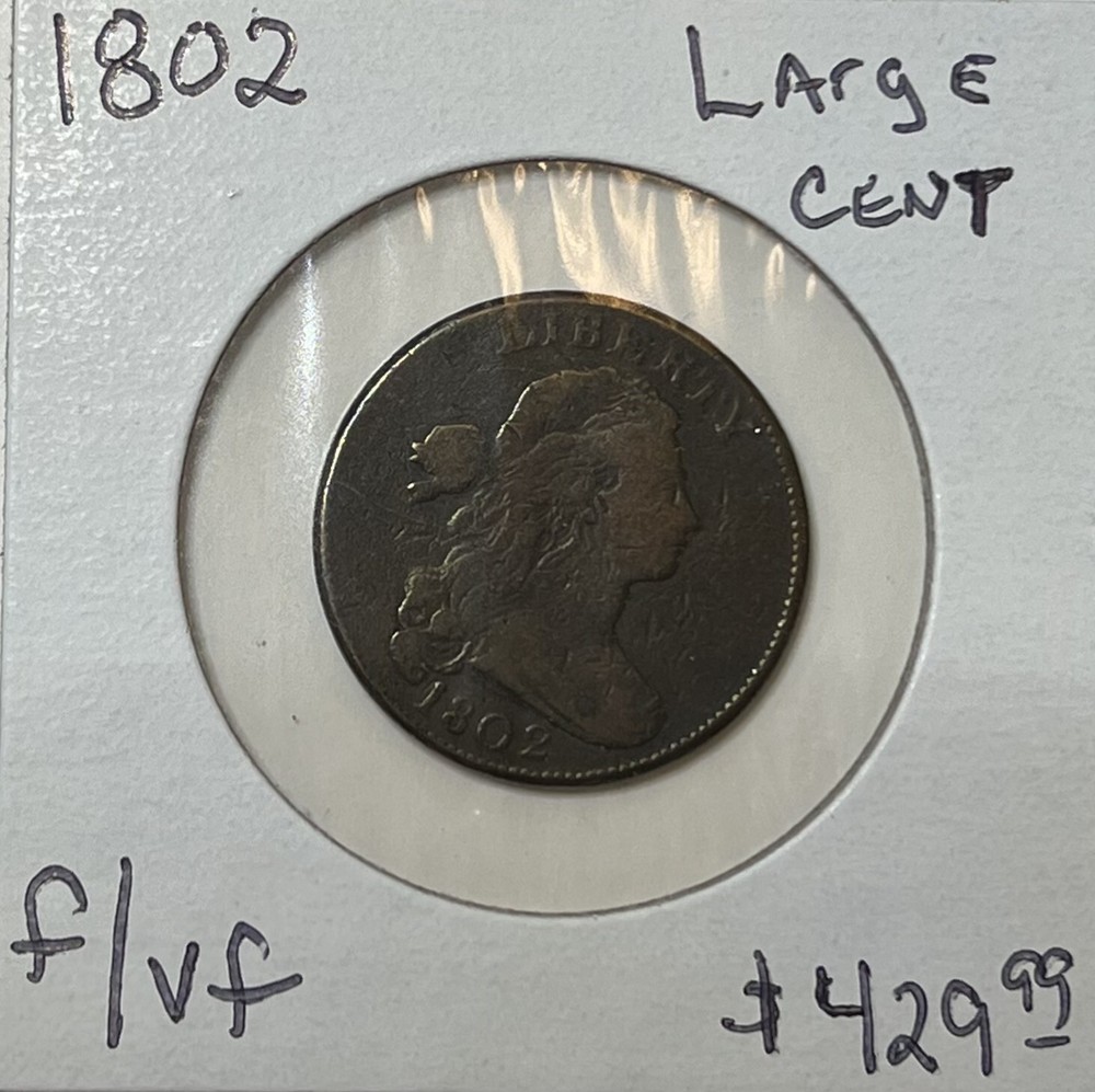 1802 Draped Bust Large Copper One Cent 1C