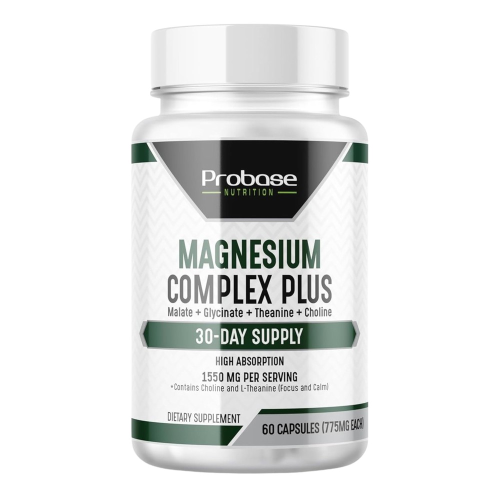 Probase Nutrition Magnesium Complex Plus with Magnesium Malate, Glycinate, L-Th