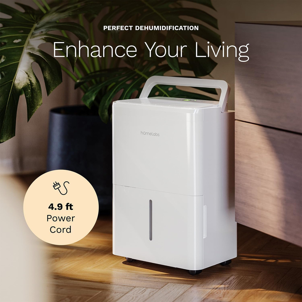 Dehumidifier - Advanced Humidity & Moisture Control, Quiet, Efficient, Auto Shut