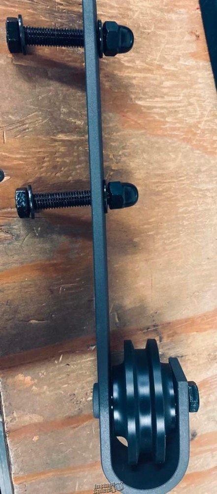 Pulley/Bracket Black 13 Inches Missing 2 Spare Screws
