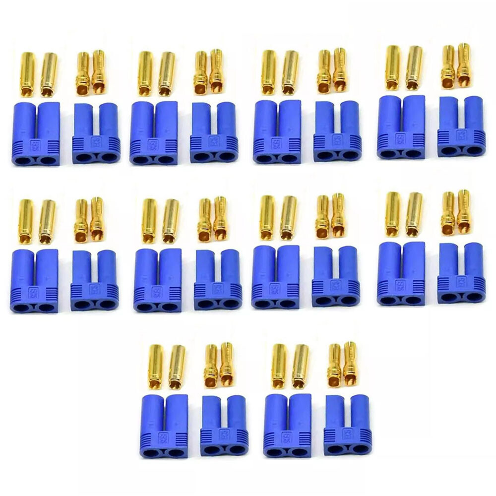 20 Pairs For EC5 Device Connector Plug For RC Car Plane Helicopter Battery Lipo