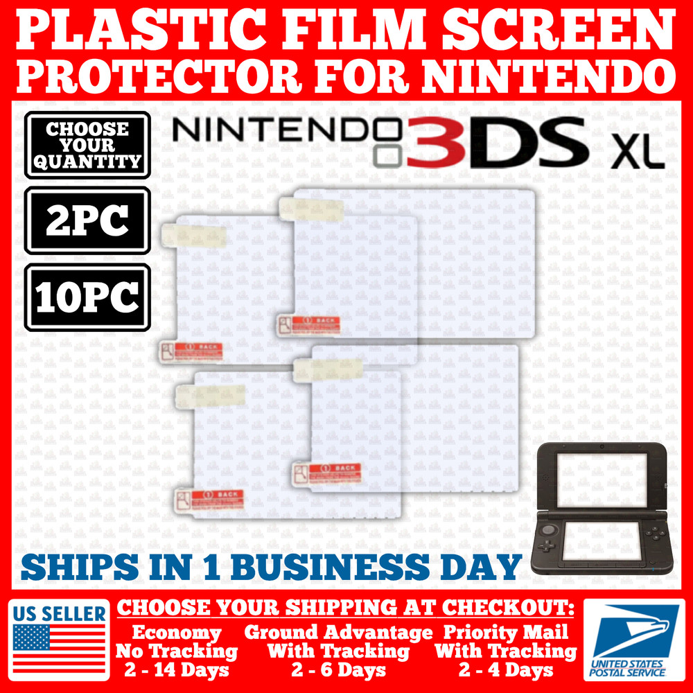 Film Plastic Screen Protector For Nintendo 3DS XL/LL Model Console 2010-2011