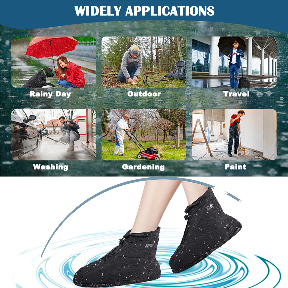 Anti-slip Rubber Shoe Covers Reusable Rain Snow Boot Waterproof Shoes Protector