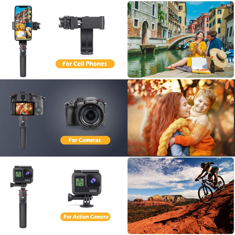 Smartphone Stabilizer Grip Cellphone Video Rig Tripod Mount Holder W/ Remote