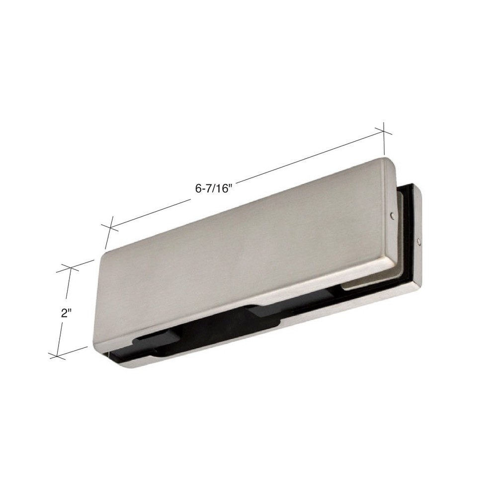 FHC EPF201BS European Top/Bottom Patch Fitting No Insert - Brushed Stainless