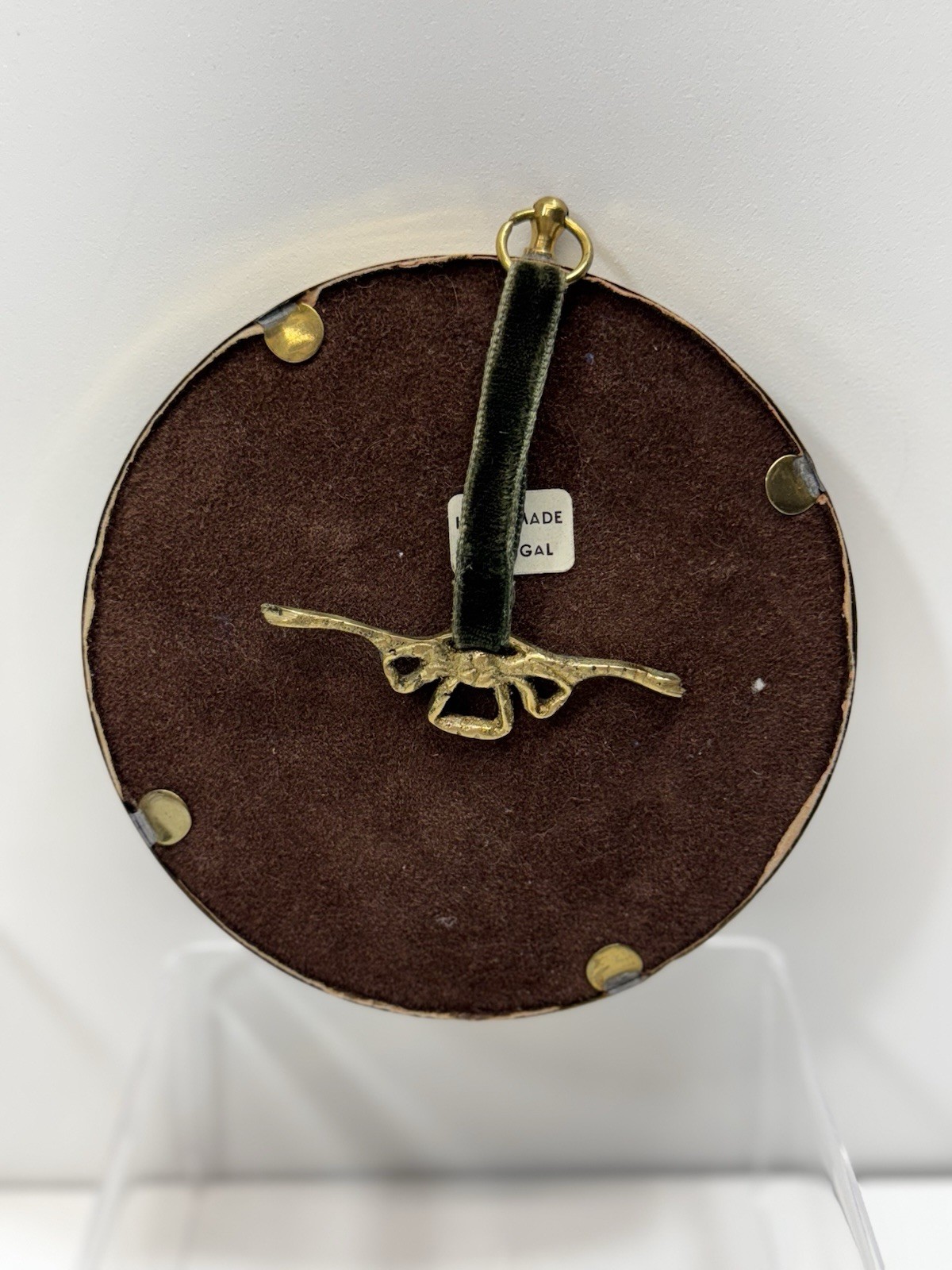 Vintage Belgium Cide Art Dried Flower Art Preserved Under Domed Glass Frame