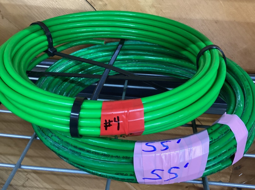 #4 AWG THHN Stranded Electrical Wire Green
