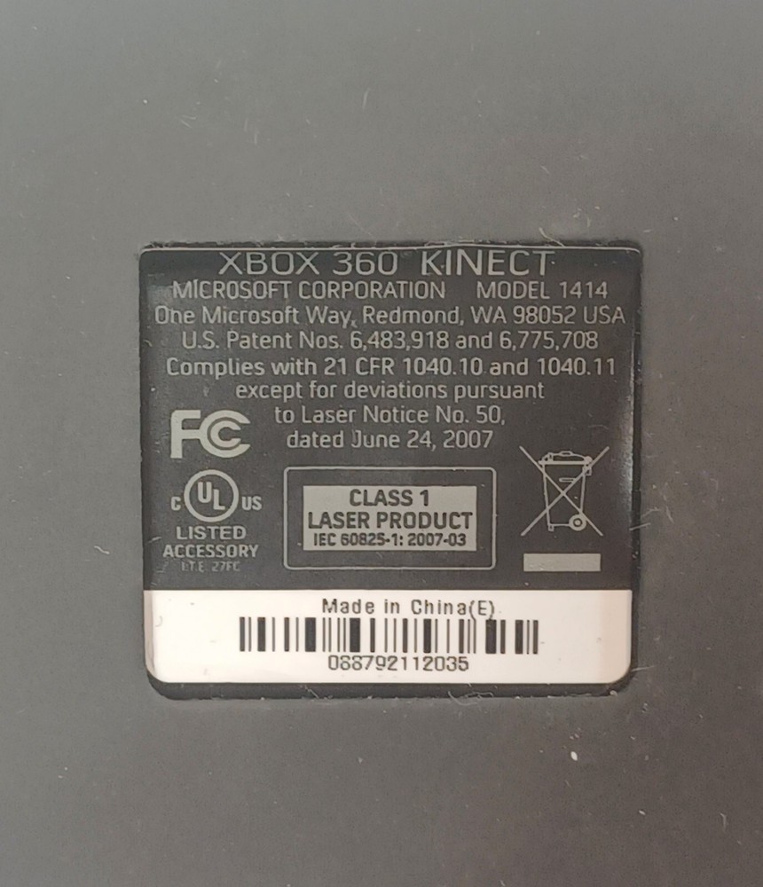 Microsoft Xbox 360 Kinect Motion Sensor Camera Bar Only Model 1414