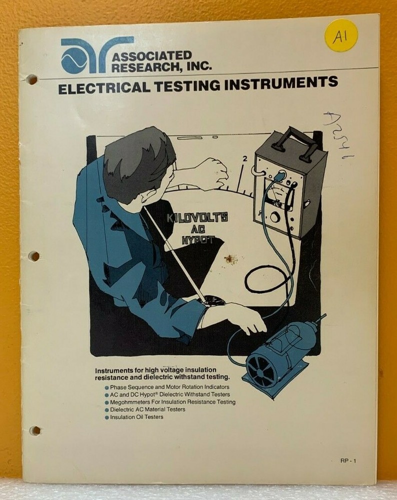 Associated Research, Inc. Electrical Testing Instruments Catalog.