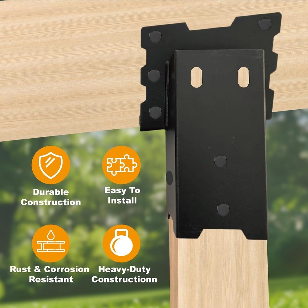4 Pack Outdoor Multi-Use Angle Brackets 4x4 Platform Bracket for Hunting Blinds