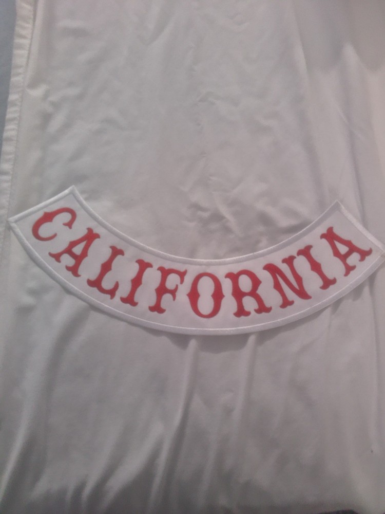 California M C  Patch embroidered Bottom Rocker Patch