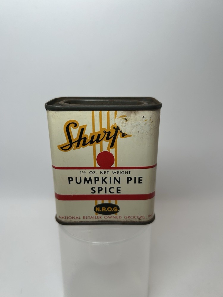 Vintage Shurfine Pumpkin Pie Spice Tin