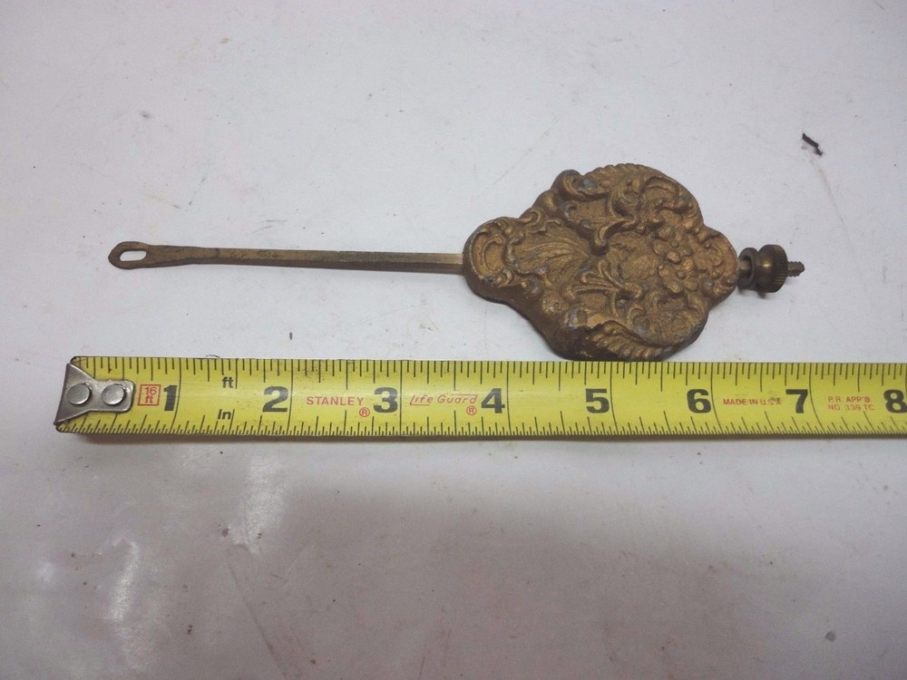 ヴィンテージ Ornate Brass ウェイト付きレギュレータ時計 振り子 -