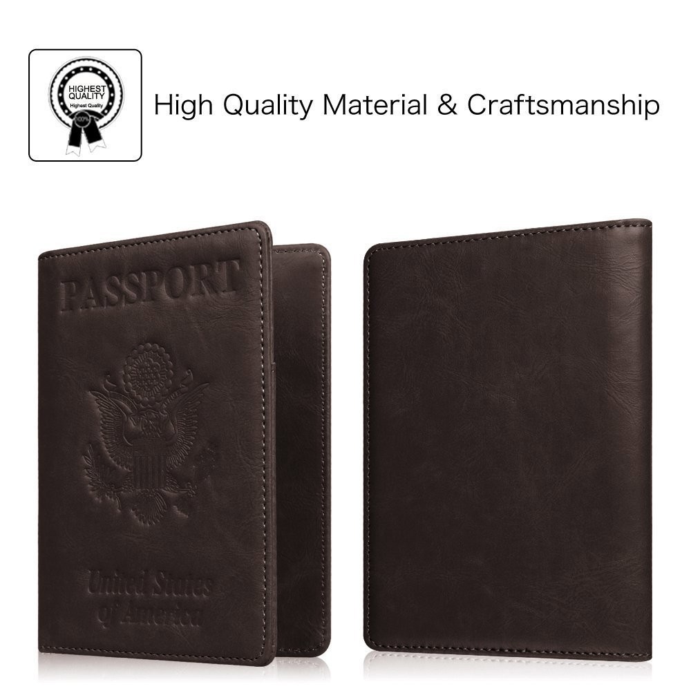 Passport Holder Slim Travel Wallet RFID Blocking Card Case Cover Passport Cover