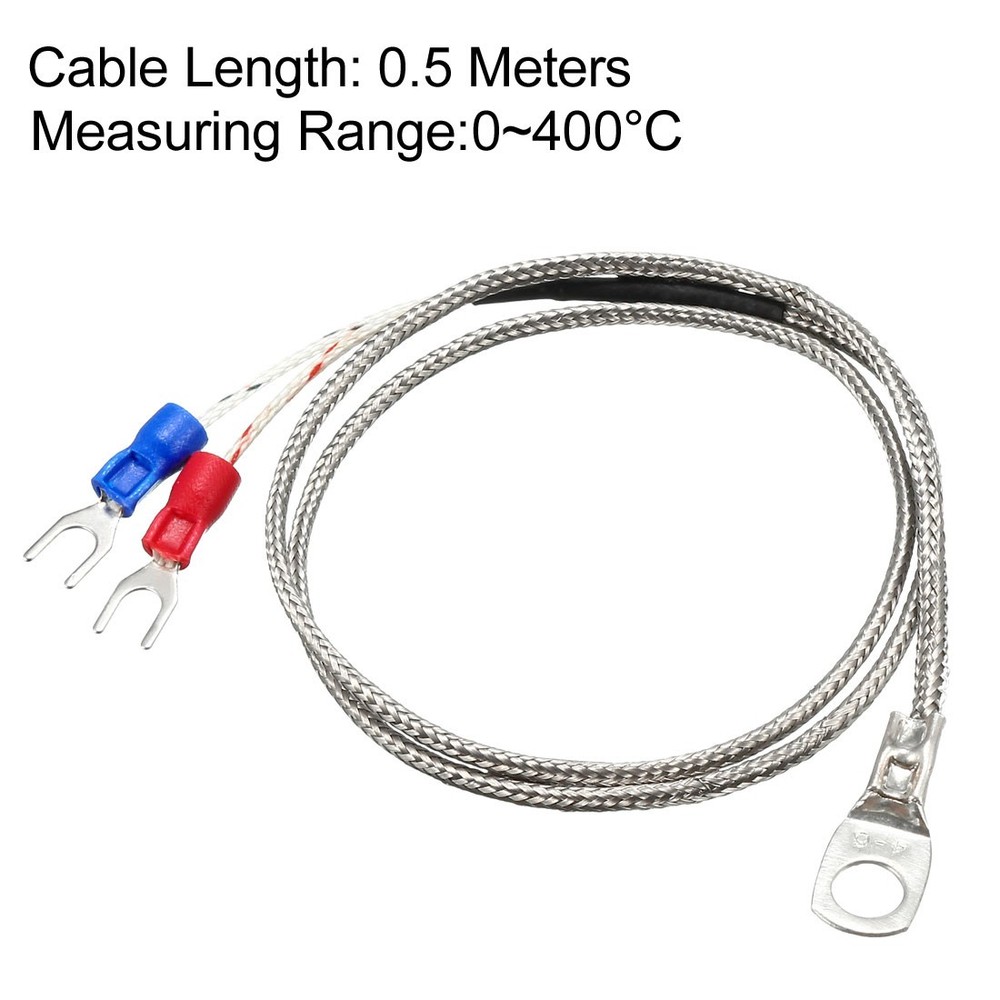 K Type Temperature Sensor Probe 0.5Meter Cable Thermocouple 32~752°F (0~400°C)