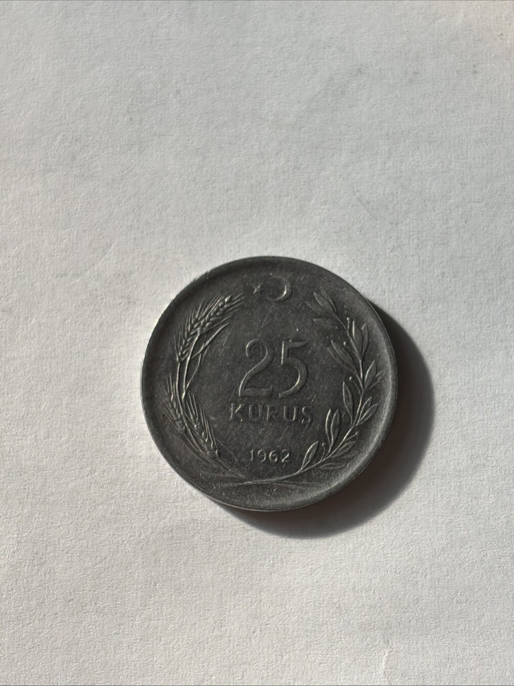 1962 Turkey Coin-25 Kurus-Circulated