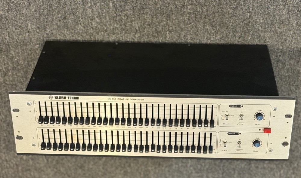 Klark Teknik DN360 2 Channel 30 Band Graphic EQRack Mount Equalizer Processor