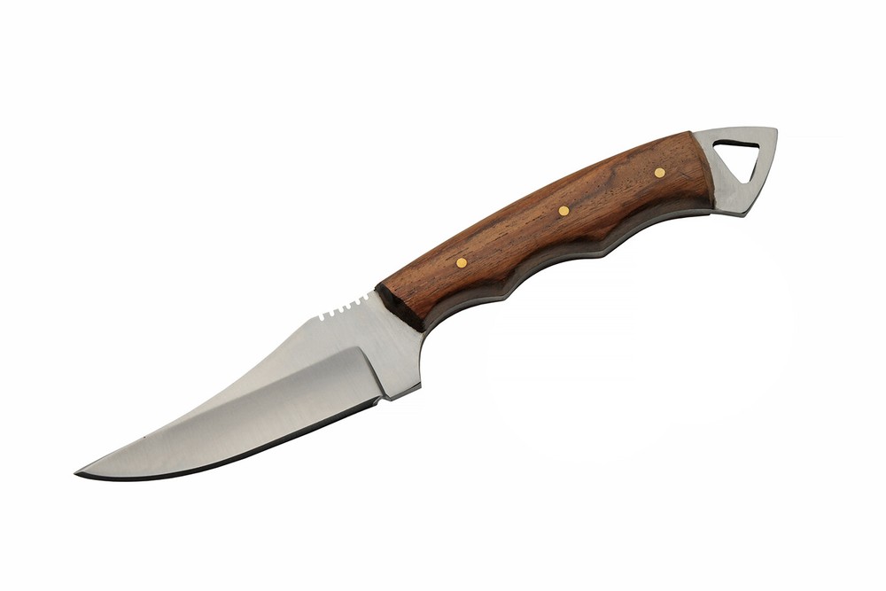 Fixed Blade Knife | 7" Overall Woodsman Trailing Sharp Blade Ergonomic Grip Camp