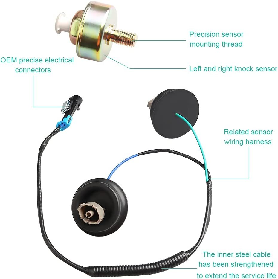 2pcs For ACDelco 213-3521 Knock Sensors For Chevy Silverado Express GMC 12589867