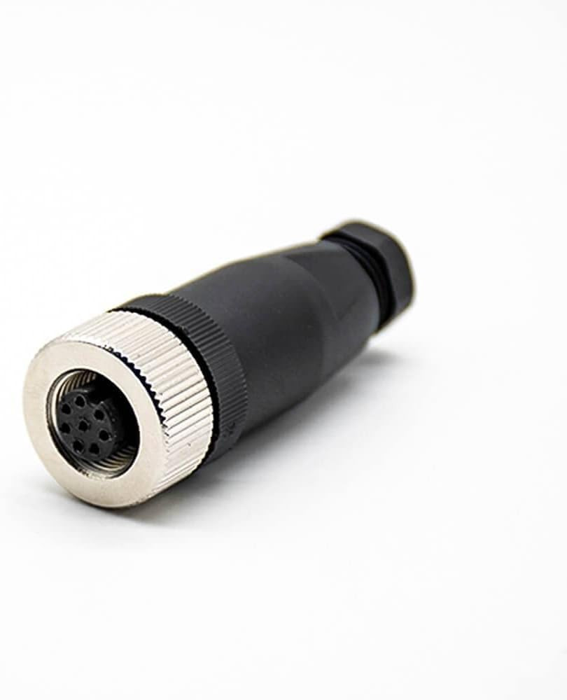 M12 Cable Connector Circular Waterproof Aviation Plug Field Installable Screw