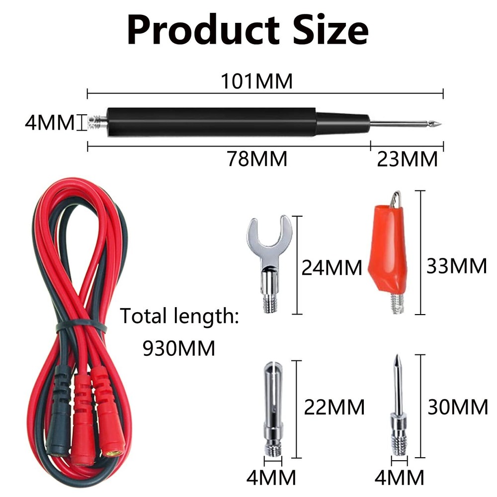 Premium 16in1 Multimeter Test Leads Kit Replaceable Silicone Jumper Wires With E