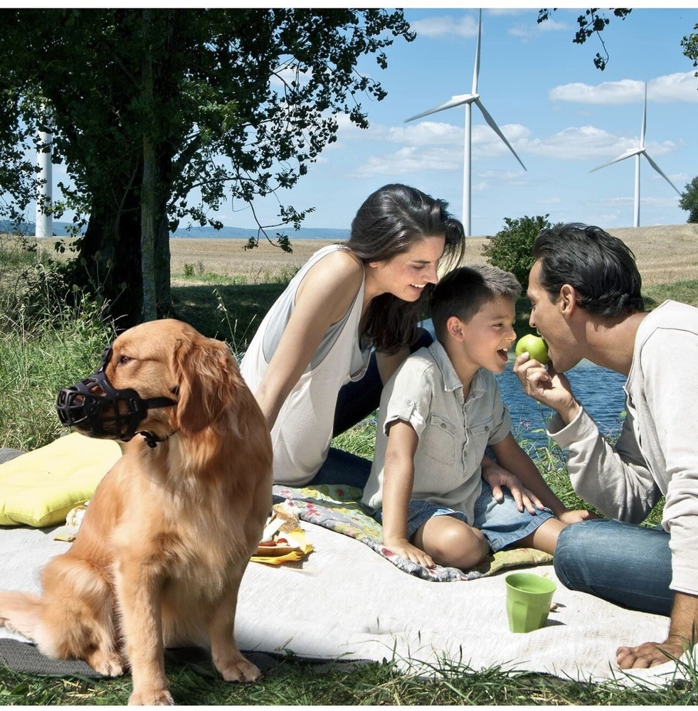 Dog Muzzle XL Breathable Basket Muzzle Black