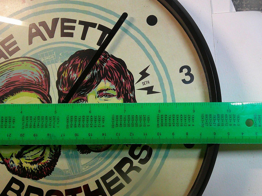 Scott & Seth Avett Brothers Plastic Quartz Wall Clock 9 3/4"