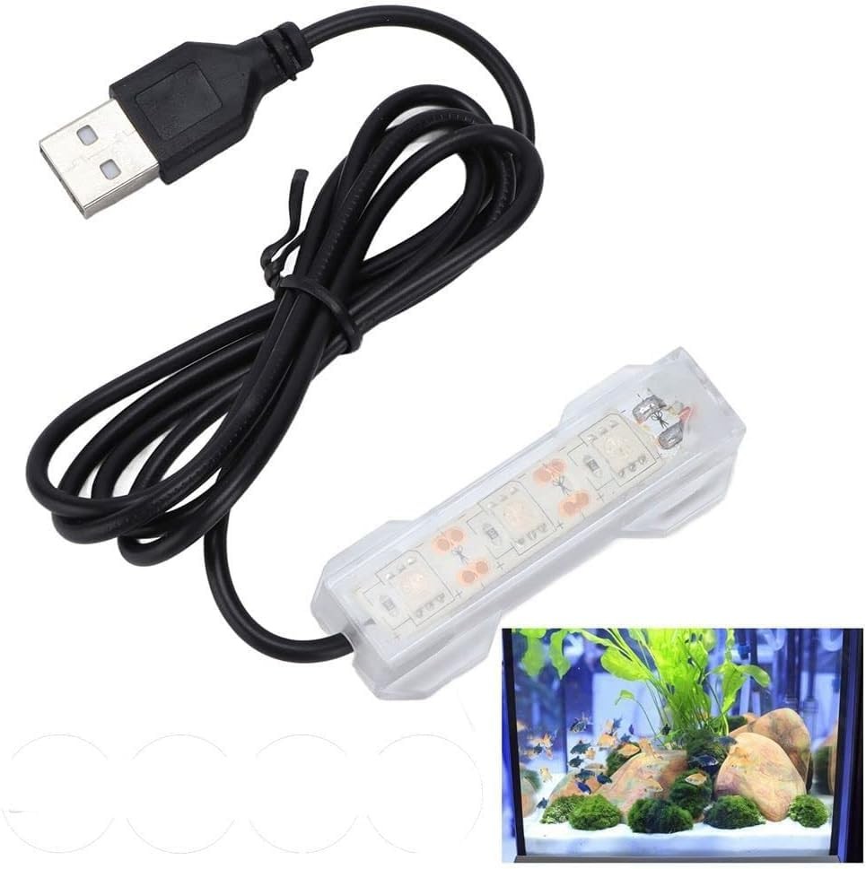 Small Aquarium Led Light, Multicolor Fish Tank Light for Blue