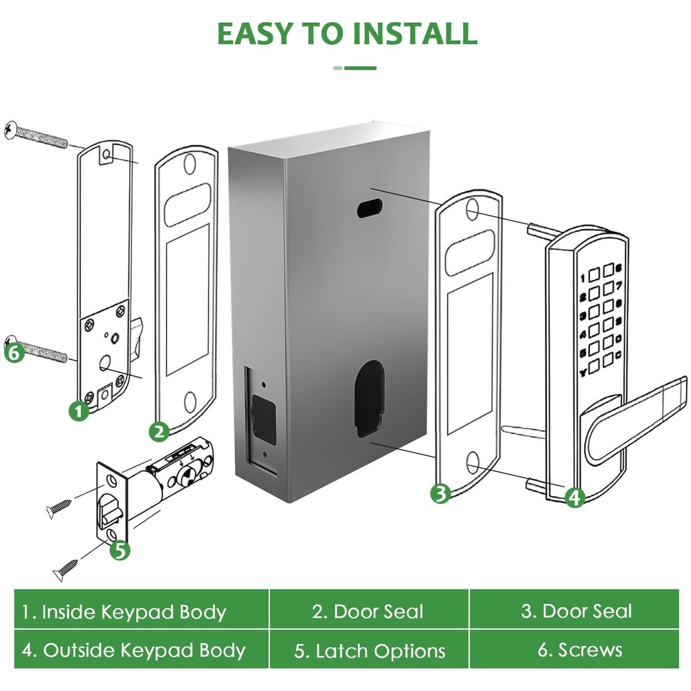 Steel Gate Lock Box (1 3/4" Thickness) - for All Mechanical Code Lock, Lock B...