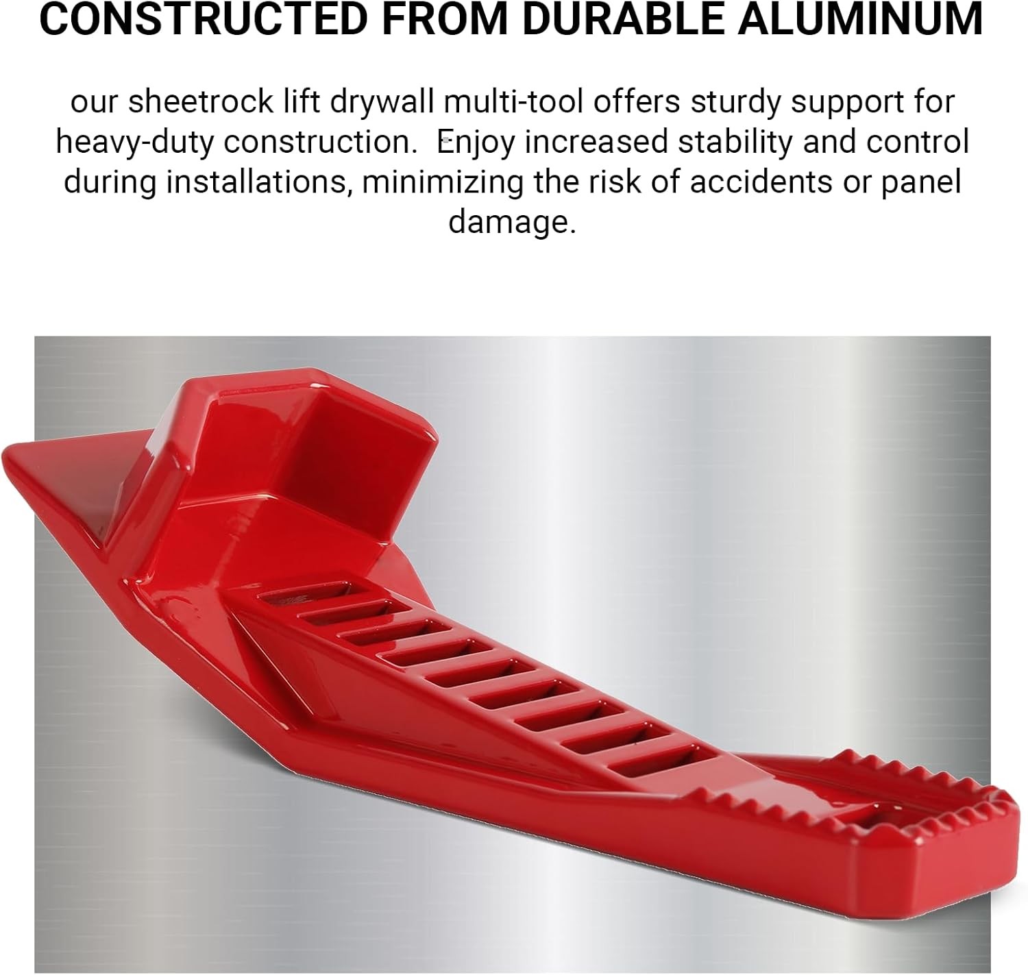XL Drywall Lifter, Drywall Rasp, Drywall Jack, Taller and Wider Toe Insert Desig