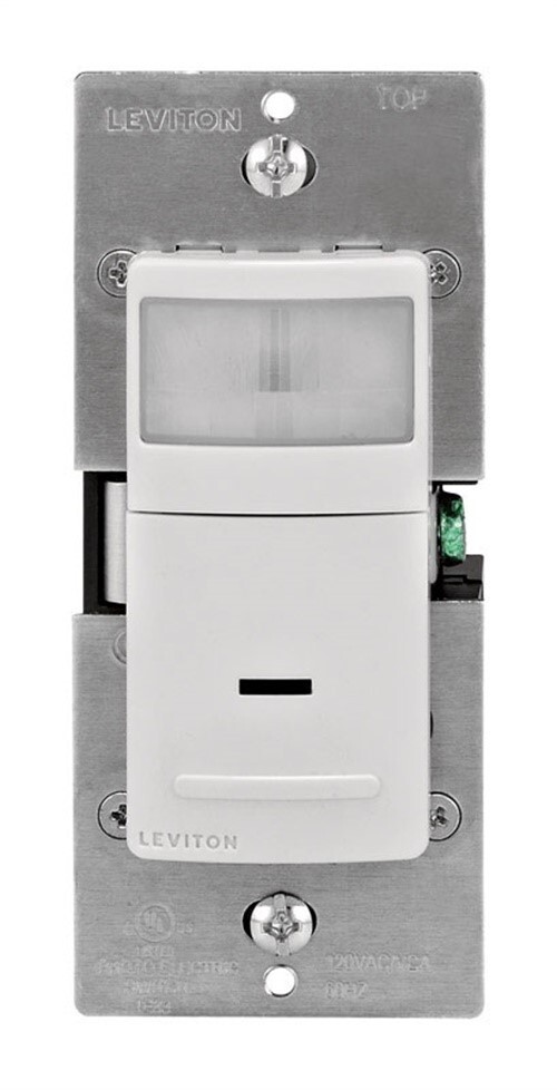 Leviton R02-IPS02-1LW 2.5A 120V Single-Pole Decora Motion Sensor In-Wall Switch