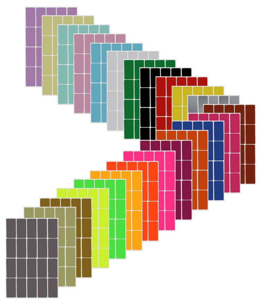 Rectangular Stickers 1.57 x 0.75 Inch for Inventory File Folders Labels 480 Pack
