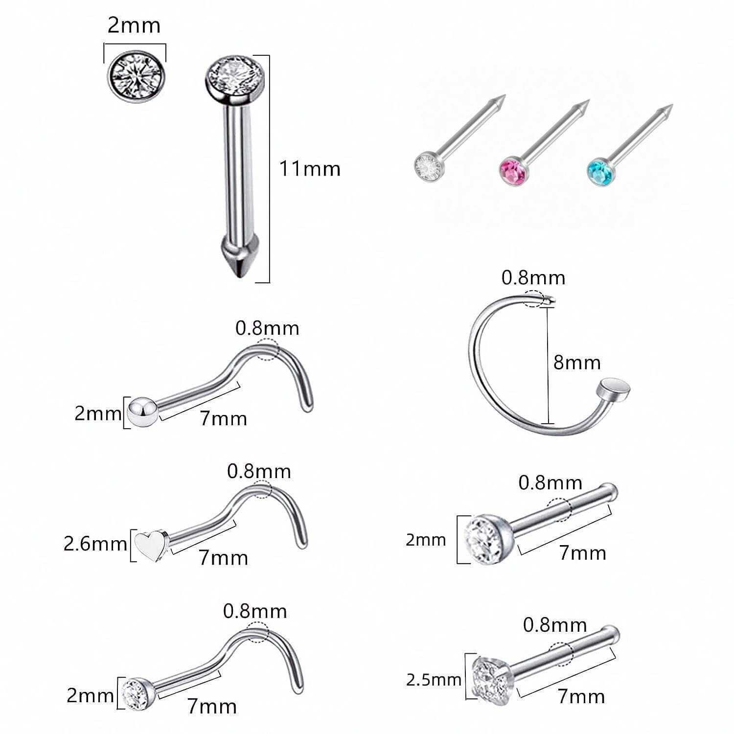 Nose Piercing Gun 7X Self Piercing Rivet Gun For Nose Ear Painless Piercing Gun