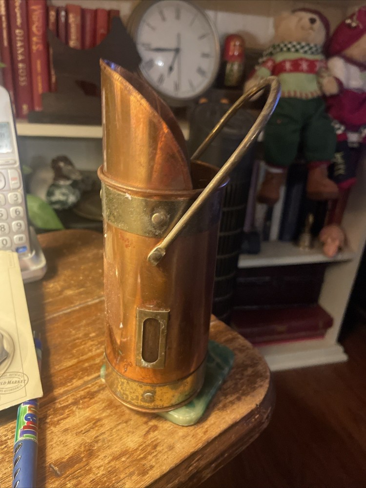 Brass & Copper Matchstick Holder w/ Striker