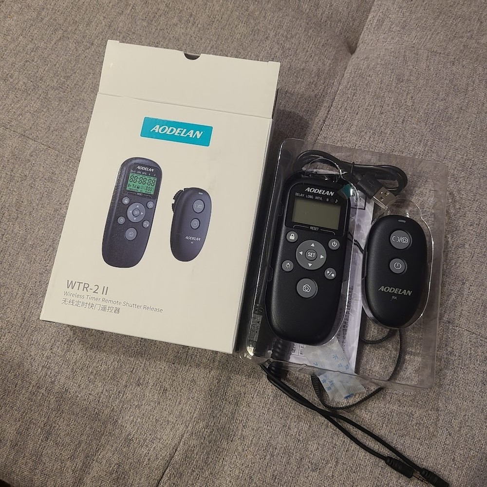 AODELAN Nikon Cameras Rechargeable Timer Shutter Release Remote Control with LCD