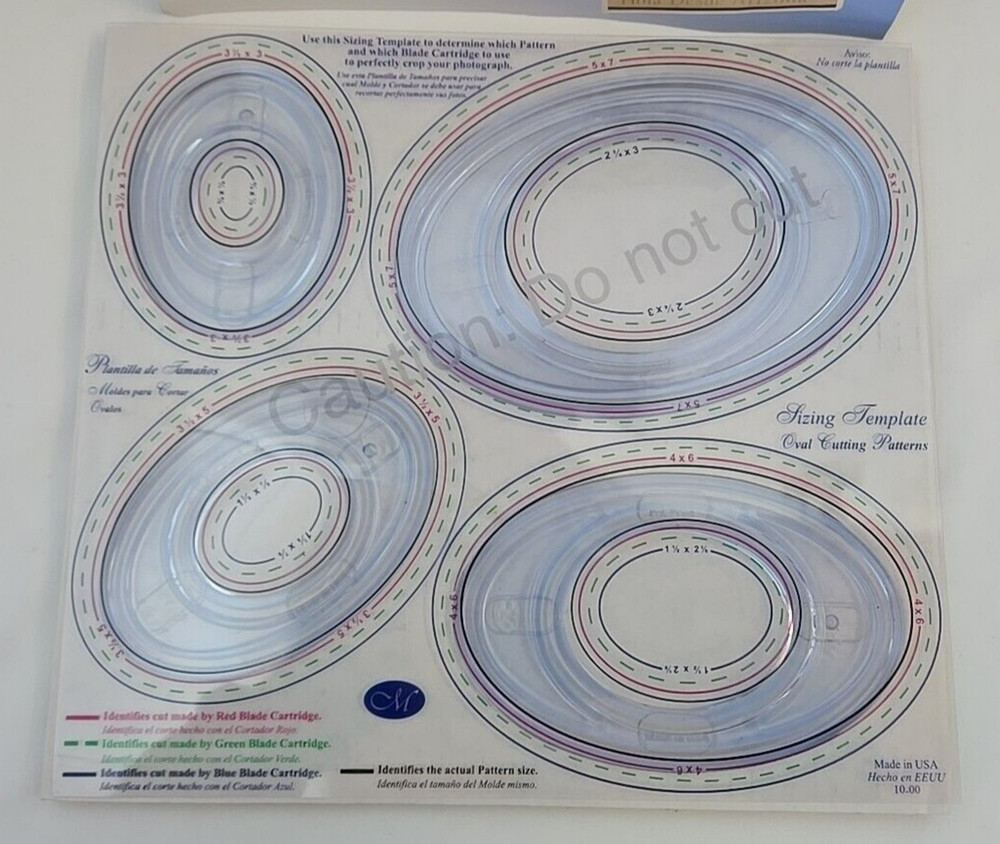Creative Memories Custom Cutting System Circle Oval + Cutting Mat